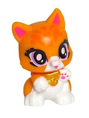 BFF Best Furry Friends Kitten Mona Cat Orange White Figure Toy Pink Accents